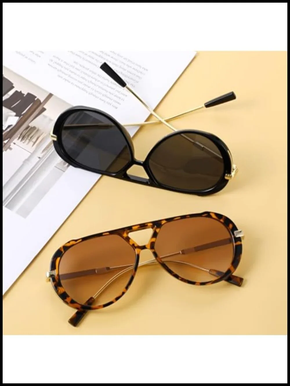 Oversized Double Bridge Sunglasses 2 Pack UV400 Retro 70s Vintage Men Women